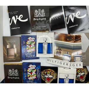 Mens Designer Fragrance Sample Lot YSL Ed Hardy Calvin Klein Juicy Couture 15pc